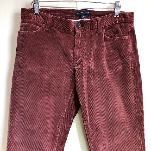Banana Republic Pants Women’s 27 Corduroy Skinny Ankle Brown Rust Rosey Stretch - Picture 3 of 8